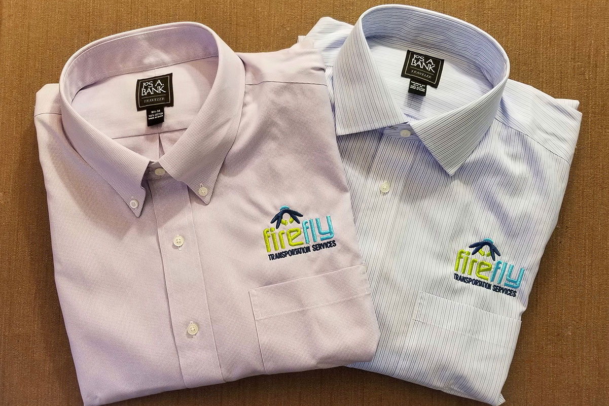 Button Down Shirts with Firefly Logo Embroidery
