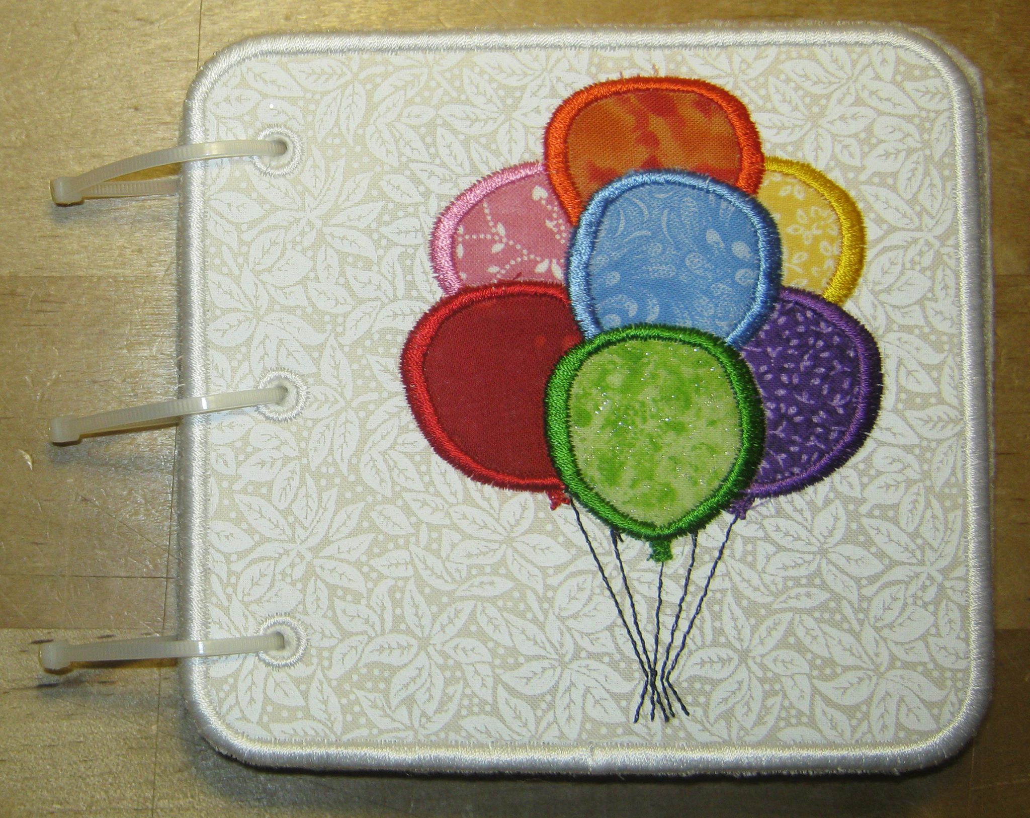 Embroidered Book of Colors for Baby - Front Cover Balloons