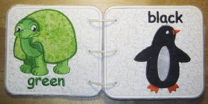 Embroidered Book of Colors for Baby - Turtle & Penguin