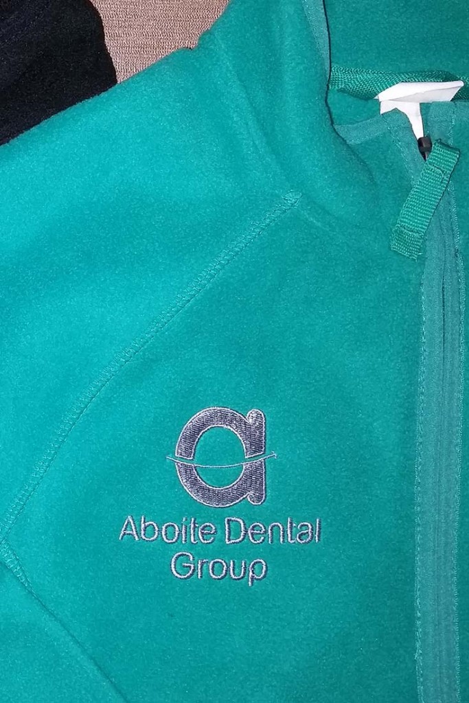 Aboite Dental Group Teal Fleece with Gray Embroidery