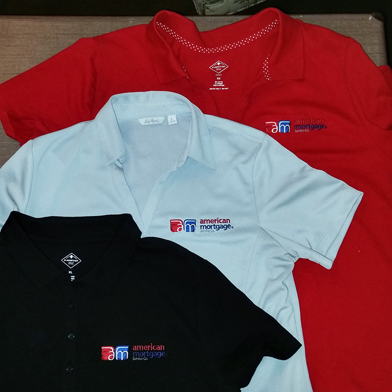Polo Shirts with Logo Embroidery for American Mortgage