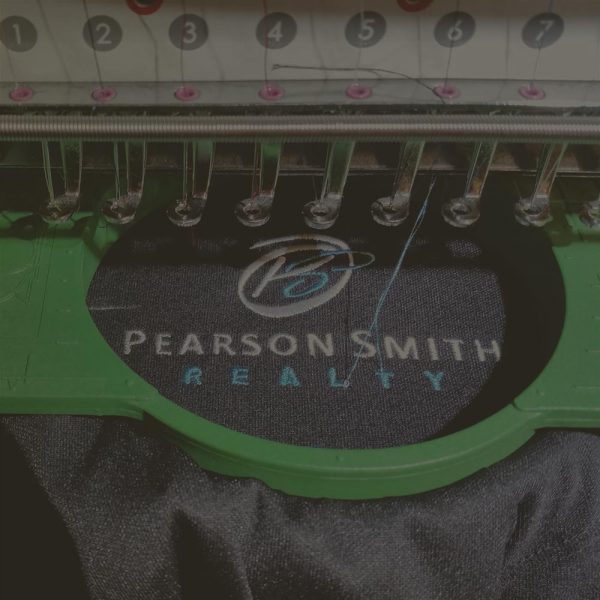 Pearson Smith Realty Embroidery During Stitching